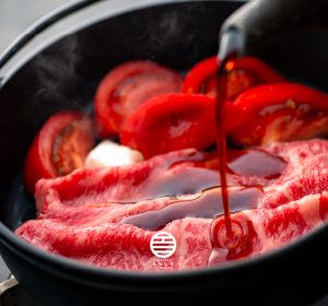 ももしき　大和牛と奈良県産桃太郎トマトの上すき焼き